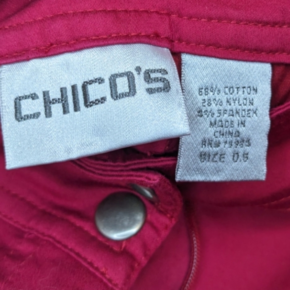 Chico's Red Crop Pants Size 6 🍒 - Picture 3 of 10